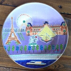 Anthropologie Paris Holiday In The City Plate New Christmas